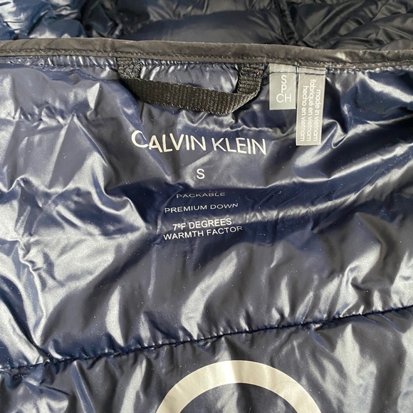 NWT CALVIN KLEIN Packable Down Jacket Hooded Zip Up - Picture 14 of 16